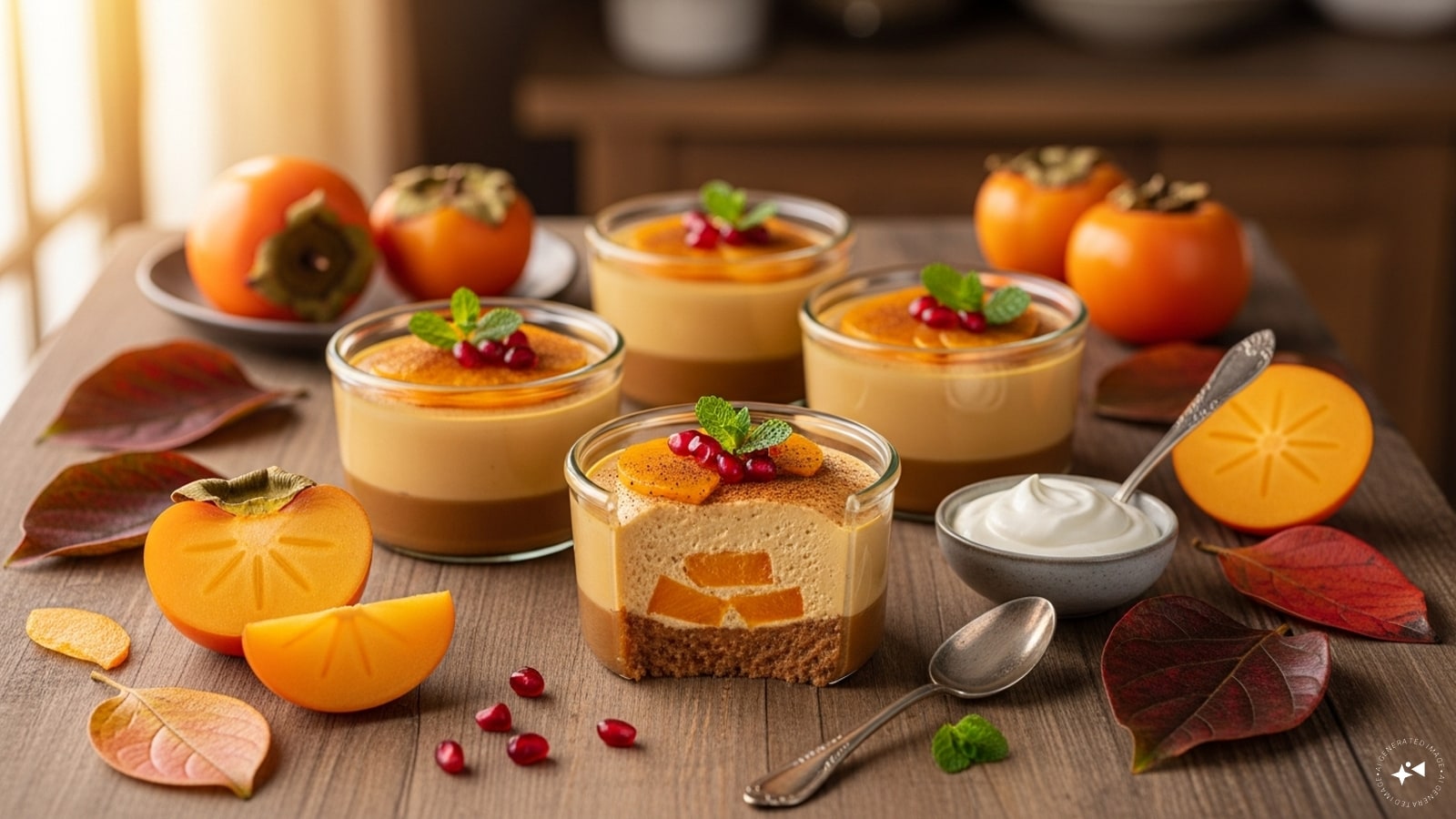 Persimmons are naturally sweet, which means you don’t need added sugar. Their soft flesh blends into a creamy consistency, making them perfect for puddings, smoothies, or even ice creams. Rich in fiber, antioxidants, and vitamins A and C, persimmons are not just tasty but also nourishing, ideal for a guilt-free dessert.